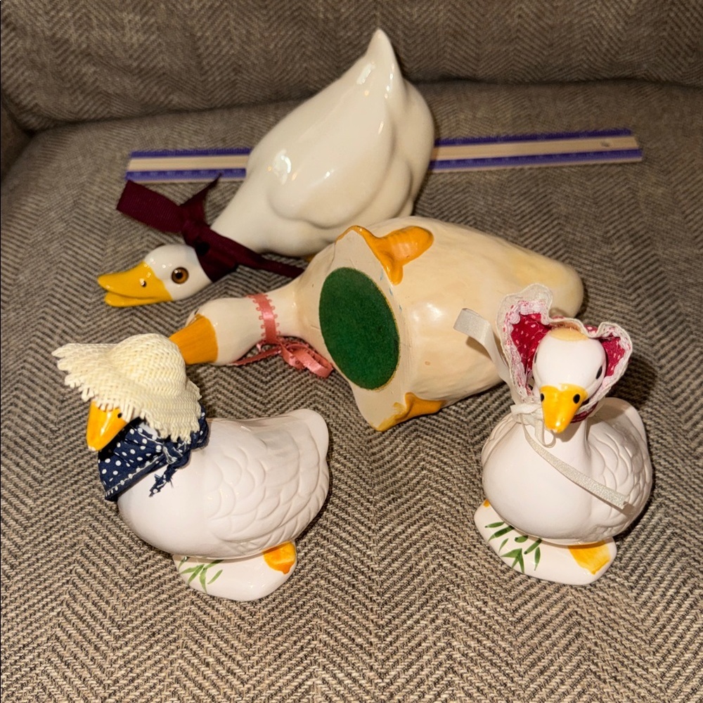 Vintage 4 count Country Farmhouse Ducks/Geese/Birds White 1980’s Bundle Lot - Picture 12 of 12